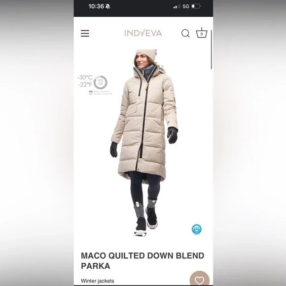 Stylish Beige Puffer Coat for Women - Picture 2 of 4